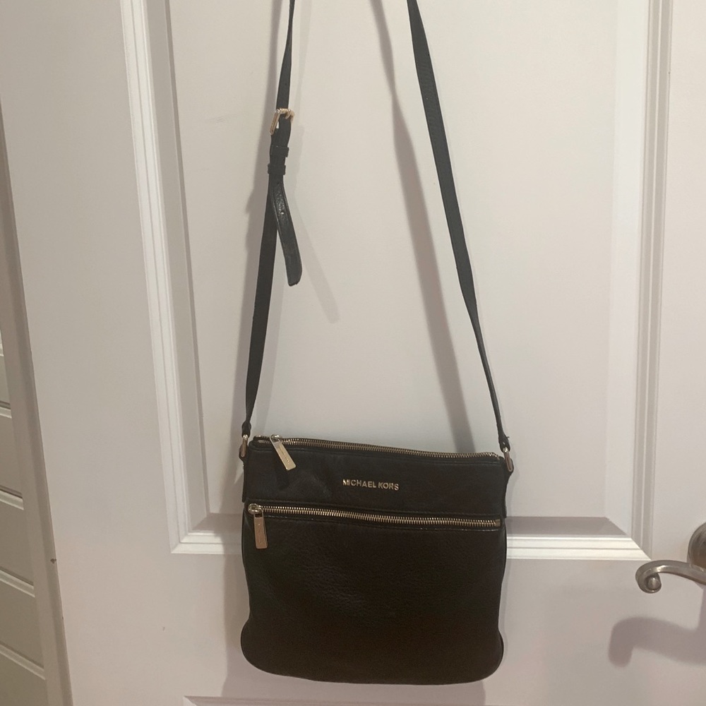 Michael Kors Black Leather Crossbody